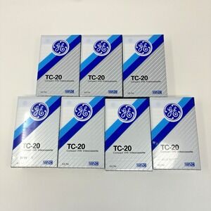 Lot of 7: GE VHS-C TC-20 Camcorder Tapes New Sealed